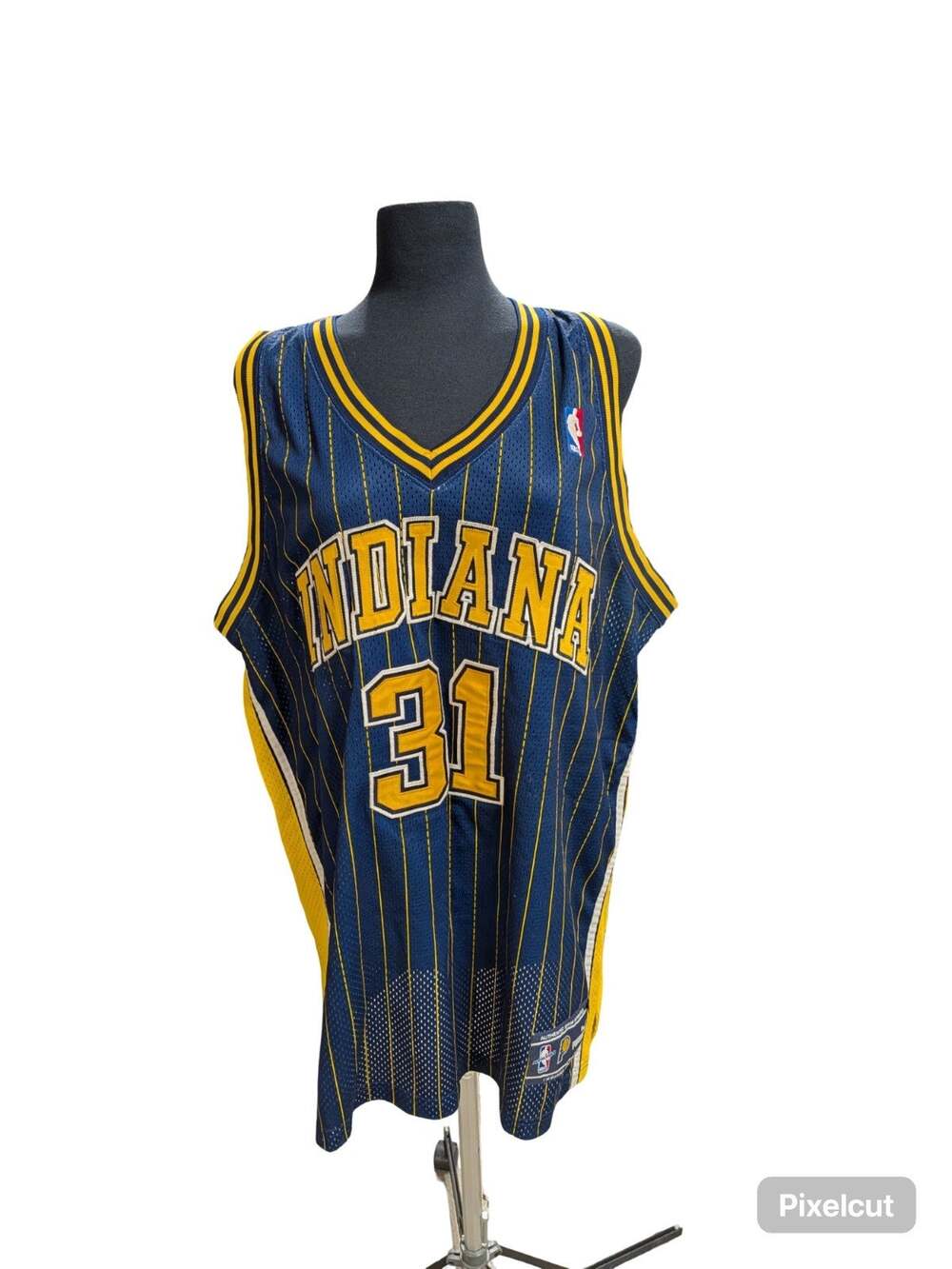 Puma | Indiana Pacers Reggie Miller | NBA Basketball Pinstripe Jersey Size 48